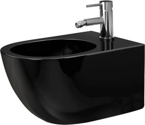 Rea Carlo Mini, závesný bidet, čierna lesklá, REA-C6380
