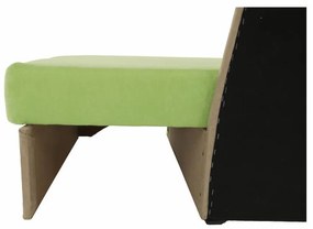 Tempo Kondela Rozkladacie kreslo, zelená/béžová, ľavá, KUBOŠ