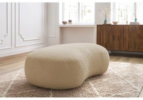 Béžová podnožka z textílie bouclé Saint-Germain – Bobochic Paris