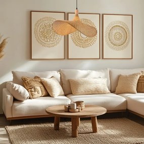 Immax 08289L - Luster na lanku SOMBRERO 1xE27/40W/230V pr. 70 cm ratan