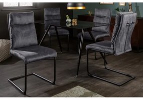 Stolička 41168 Comfort Zamat Šedá  - Komfort-nábytok