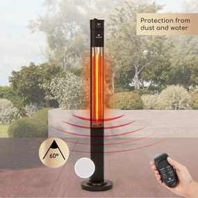 Heat Guru Plus, infračervený ohrievač, 2000 W, 3 stupne ohrevu, diaľkový ovládač, čierny