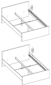 Biela dvojlôžková posteľ z drevotriesky bez roštu 140x200 cm Naia – Tvilum