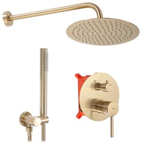 REA-P4160 - Sprchová súprava s podomietkovou batériou LUNGO v brúsenom zlate