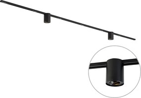 Moderný koľajnicový systém čierny s 2 reflektormi 1-fázový - Iconic Rondoo Up