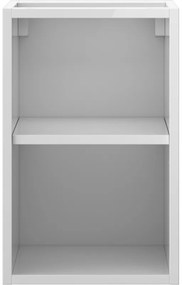 Mexen Box-A, otvorená skrinka s policou 30 cm, lesklá biela, 91AX2-0300-470-0-00