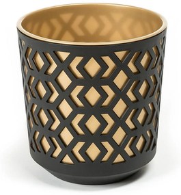 Kvetináč etnický 25x27 cm čierno-zlatý