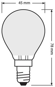 LED žiarovka E14 P45 2,5W = 25W 250lm 2700K Warm 300° Filament OSRAM STAR