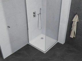 Mexen Pretoria sprchovací kút 90 x 90 cm, priehľadný, chróm + plochá sprchová vanička-852-090-090-01-00-4010