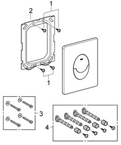 GROHE 38505SH0 - Ovládacie tlačidlo SKATE AIR 156 × 197 mm biele