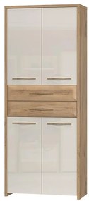 Skriňa 4d2s Gala V42 lakovaná Pacific Walnut/Beige