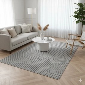 Koberec Helix geometrický, sivý