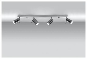 Stropné svietidlo v striebornej farbe Sollux Etna 4L
