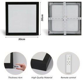 Brilagi-LED Stmievateľné kúpeľňové svietidlo FRAME SMART LED/24W/230V IP44 čierna+DO