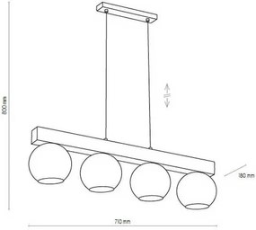 TK Lighting ARTWOOD GLASS 4255