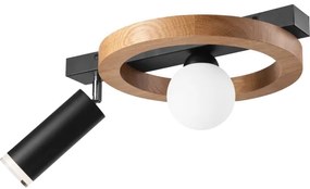 Bodové svietidlo OTIS 1xG9/5W/230V + 1xE27/15W/230V dub