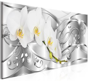 Artgeist Obraz - Flowering (1 Part) Narrow Silver Veľkosť: 120x40, Verzia: Premium Print