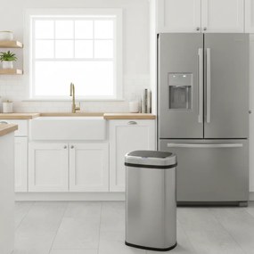 Senzorový odpadkový kôš DEUS, 58 litrov, strieborná Jurhan