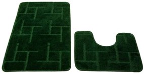 Sada kúpeľňových koberčekov TERAMO fľaškovo zelená