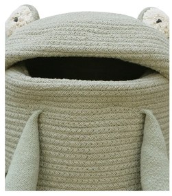 Svetlozelený látkový detský kôš na hračky ø 23x35 cm Fred the Frog – Lorena Canals