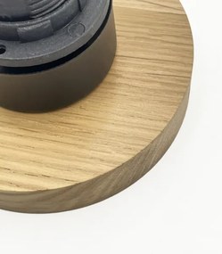Stropné svietidlo MILOU WOOD 1xE27/15W/230V dub/dymová béžová, priemer 20 cm