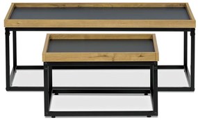 Autronic BONTEC Konferenčný stolík 100x60cm, mdf, dub, CT-613 OAK Farba: Šedá