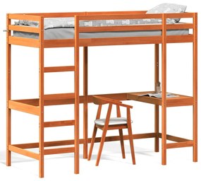 Posch. posteľ so stolom voskovo hnedá 80x200cm borovicový masív 842857