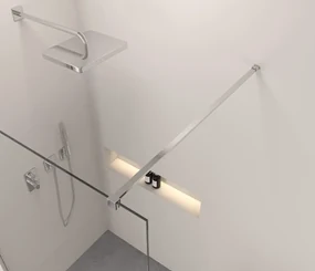 Erga Paris, stabilizačná vzpera pre sprchové zásteny s hrúbkou skla 8mm, dĺžka max. 150cm, chrómová, ERG-V02-PARIS-BAR-CR