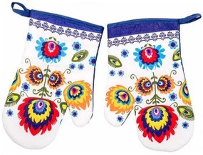 Chňapka folklór modrá 2ks