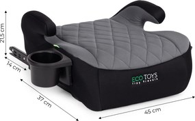 ECOTOYS ISOFIX podsedák i-Size pre deti 125-150 cm s držiakom