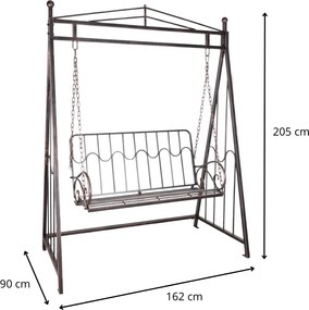 Zahradní houpačka TRES antická bronz