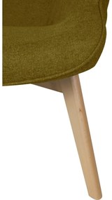 Zelené kreslo s podnožkou Niko – Ropez