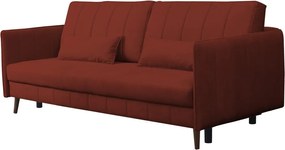 Rozkladacia pohovka Vannes, tmavo červená látka