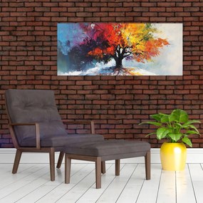 Obraz - Pestrofarebný strom (120x50 cm)