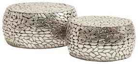 Pebbles set konferenčných stolíkov strieborný