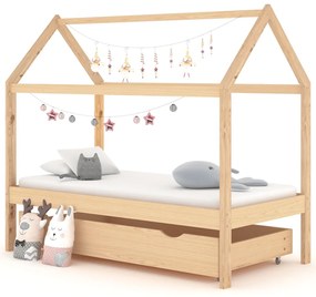 Detský posteľný rám so zásuvkou 80x160 cm borovica