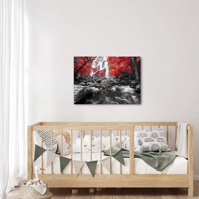 Obraz - Vodopády v jesennej krajine (70x50 cm)