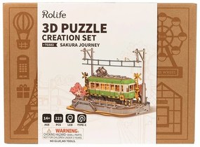 RoboTime 3D drevená skladačka so sakurou