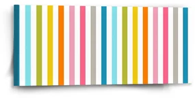 Sablio Obraz Farebné prúžky - 110x50 cm