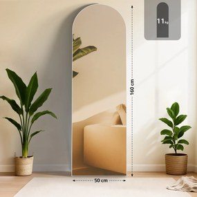 Zrkadlo Moline 160x50 cm - biele matné