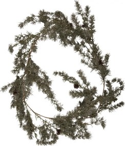 Vianočná zelená cédrová girlanda so šiškami a LED - 20*7*180 cm / 3*AA