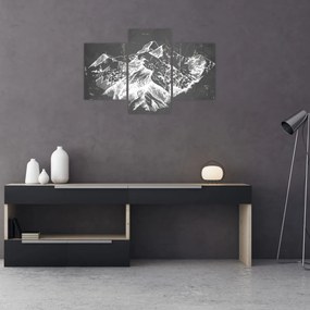 Obraz - Ilustrácie hôr (90x60 cm)