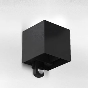 Brilagi - LED vonkajšie nástenné svietidlo so senzorom CUBE LED/6W/230V čierne