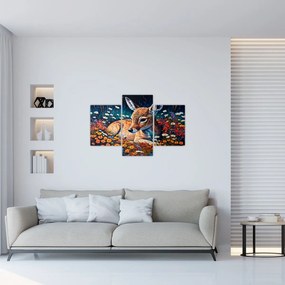 Obraz - Maľované srne (90x60 cm)