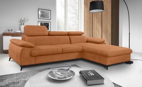 Rohová sedacia súprava Scala, hrdzavá látka, pravý roh