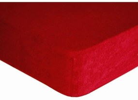 INTERMEDIC Posteľná plachta Jersey 200x220 cm - 4- Červená