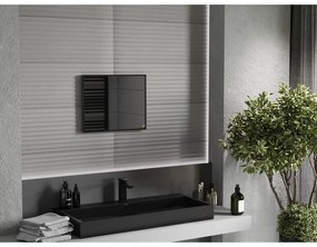 Mexen Loft, obdĺžnikové kúpeľňové zrkadlo 50 x 40 cm, farba rámu čierna matná, 9852-050-040-000-70
