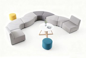 Sedačka LEA, trojuholník, svetlo sivá