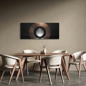 Obraz - Abstrakcia, mesiac nad vodou (120x50 cm)