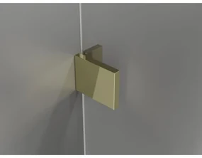 Mexen Lunar Duo, výklopný sprchový kút 110 x 95 cm, 8mm číre sklo, zlatý profil, 834-110L-095P-50-00